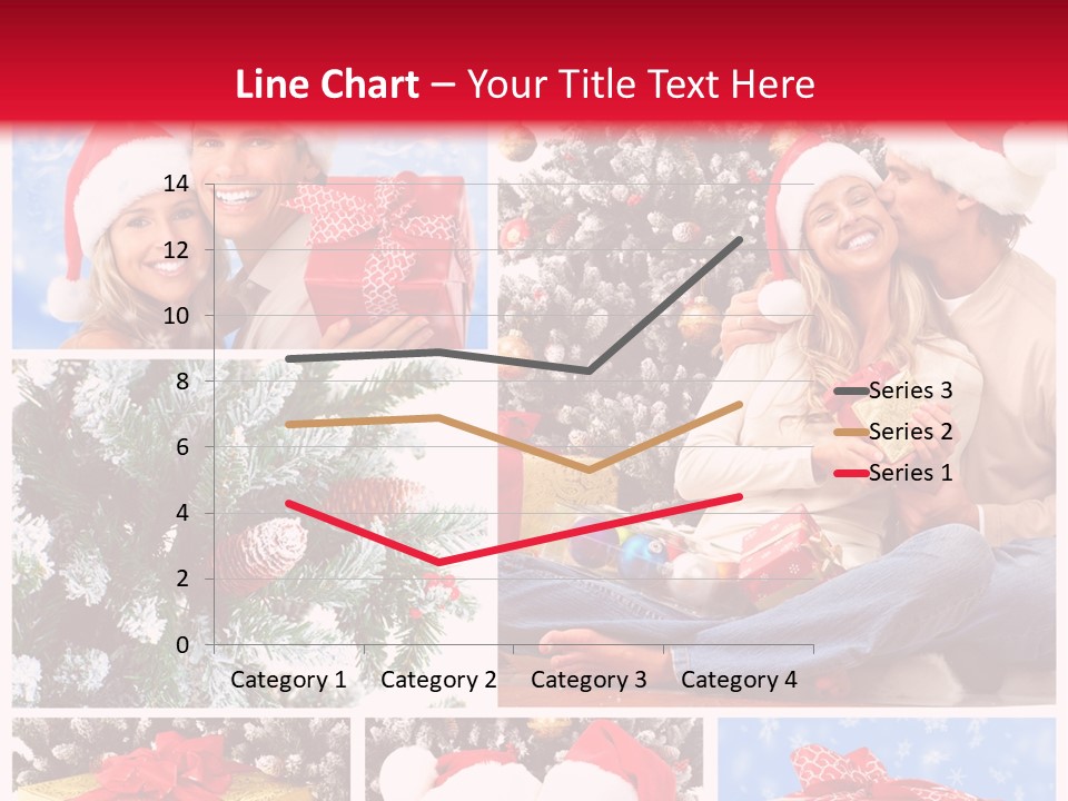 Christmas Tree With Couple PowerPoint Template