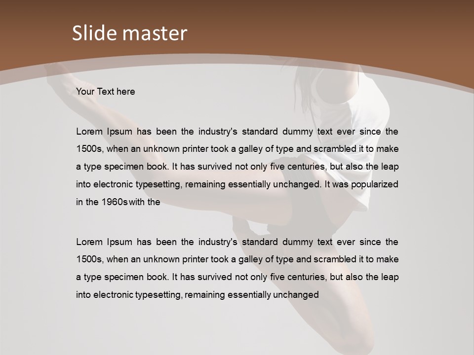 Performance Woman Action PowerPoint Template