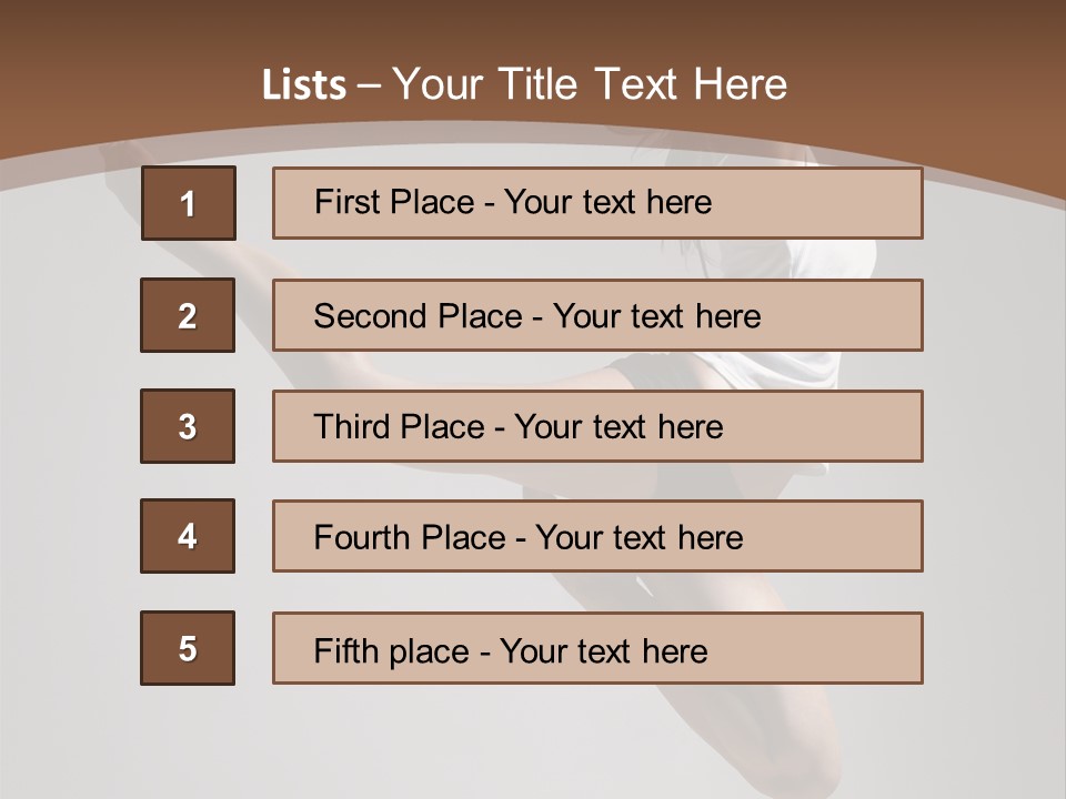 Performance Woman Action PowerPoint Template