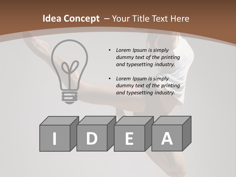 Performance Woman Action PowerPoint Template