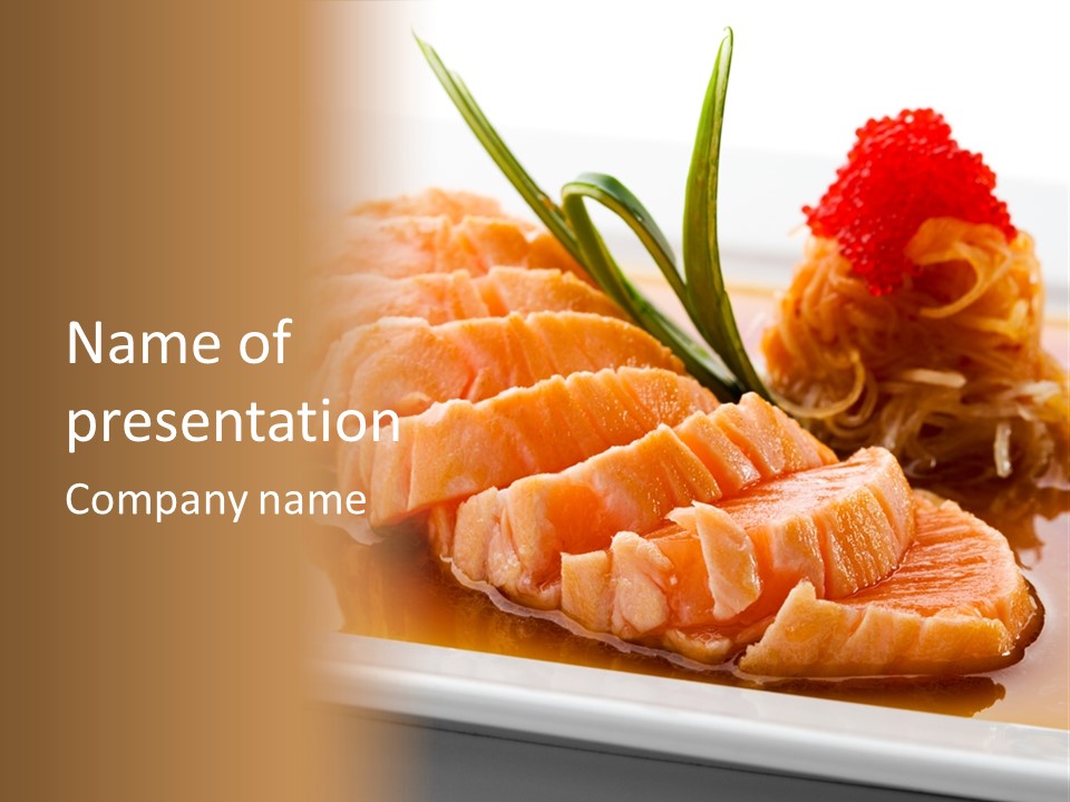 Japanese Salmon PowerPoint Template