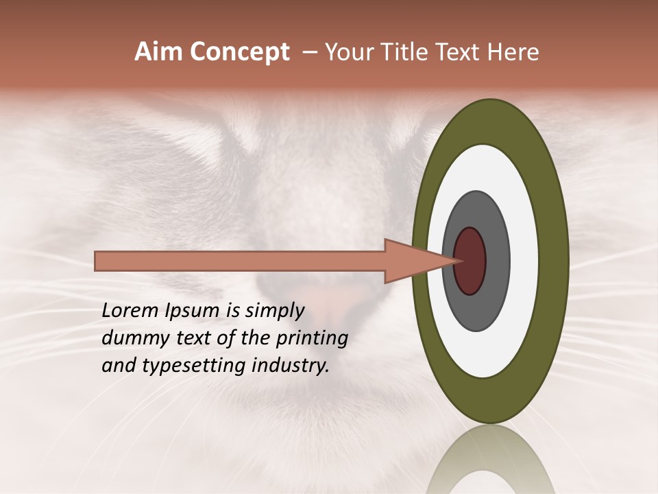 Cat Face Up Close PowerPoint Template