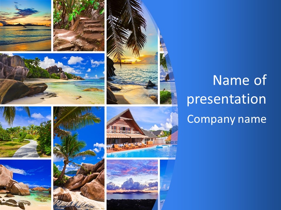 Summer Beach Collage PowerPoint Template