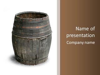 Wooden Barrel PowerPoint Template