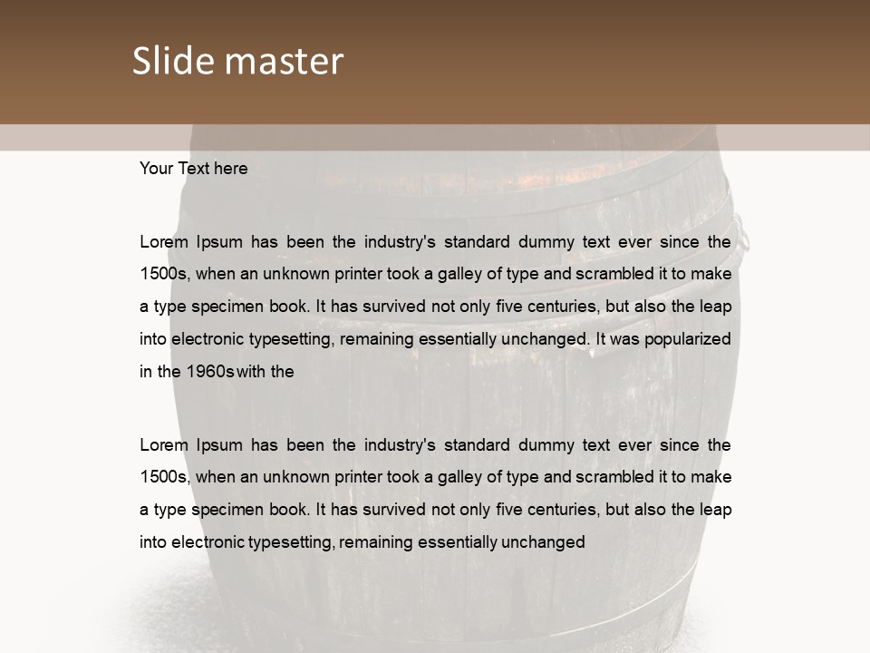 Wooden Barrel PowerPoint Template