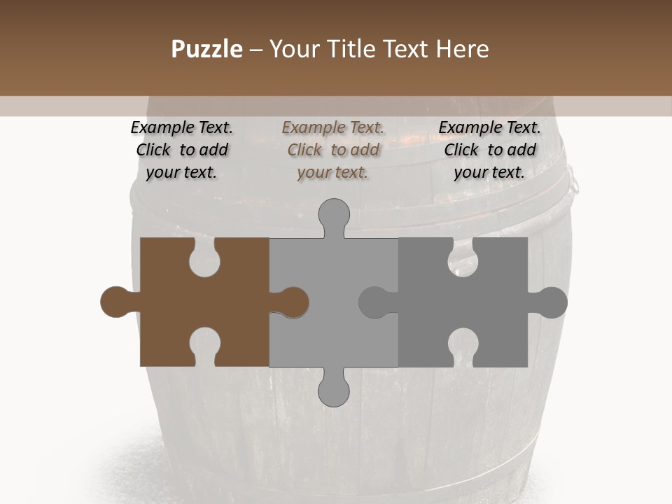 Wooden Barrel PowerPoint Template