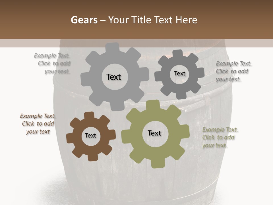 Wooden Barrel PowerPoint Template