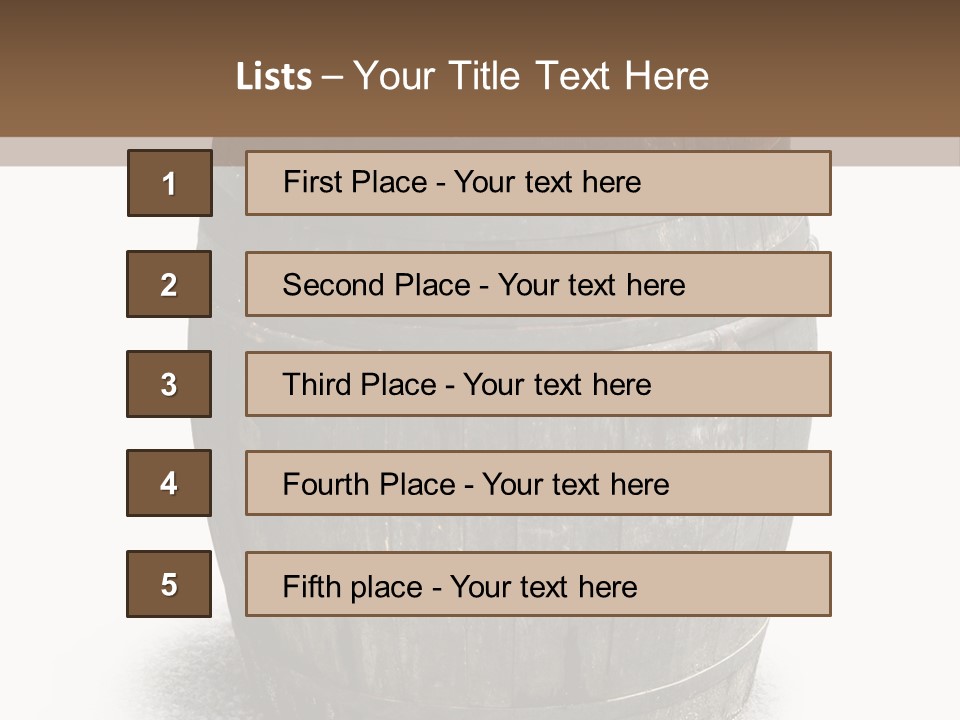 Wooden Barrel PowerPoint Template