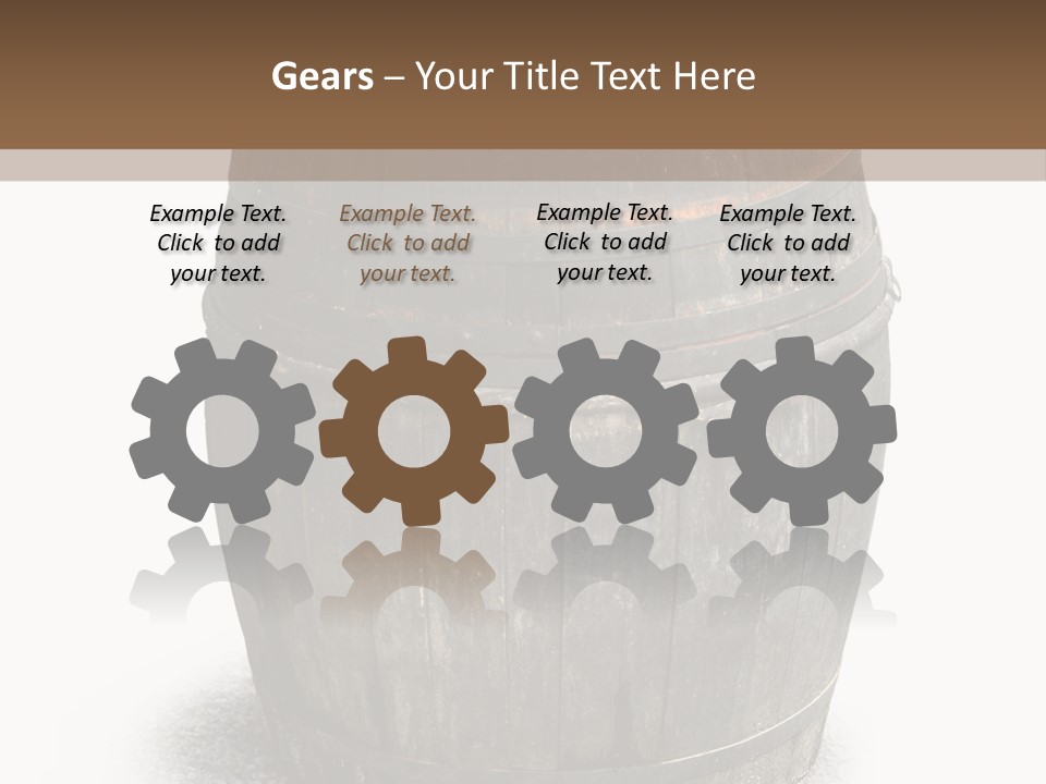 Wooden Barrel PowerPoint Template