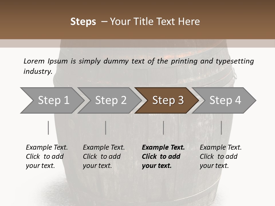 Wooden Barrel PowerPoint Template