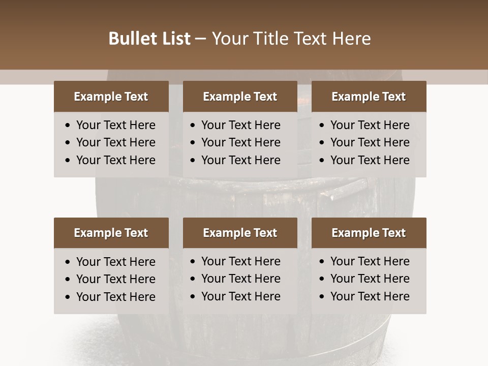 Wooden Barrel PowerPoint Template