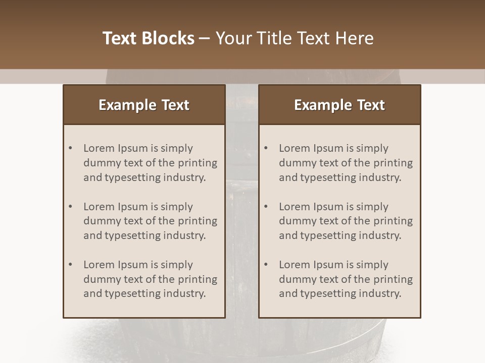 Wooden Barrel PowerPoint Template