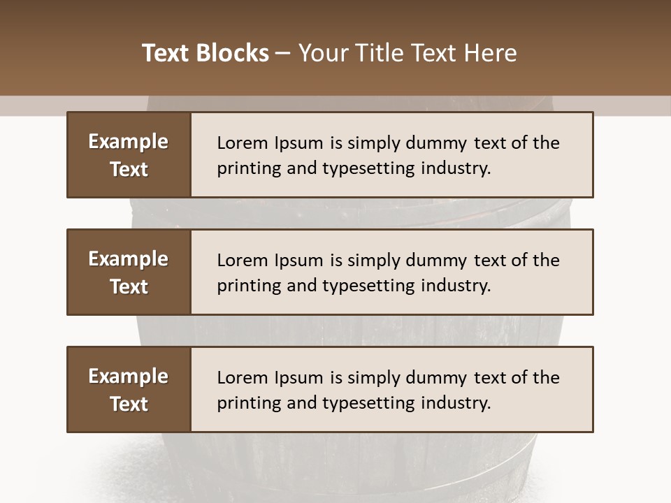 Wooden Barrel PowerPoint Template