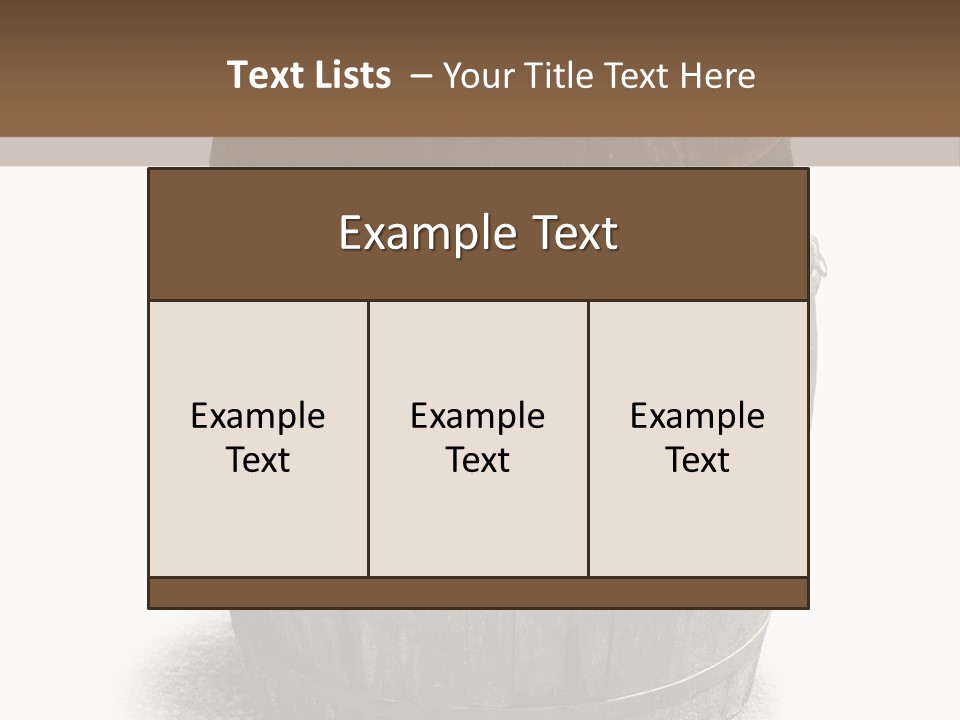 Wooden Barrel PowerPoint Template