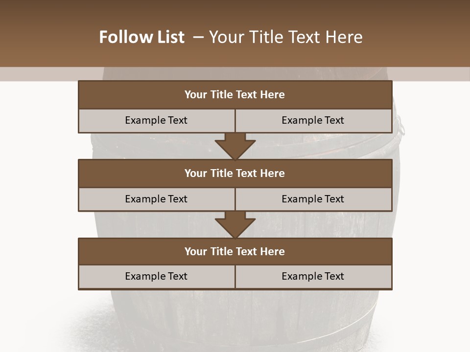 Wooden Barrel PowerPoint Template