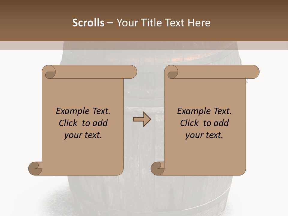 Wooden Barrel PowerPoint Template