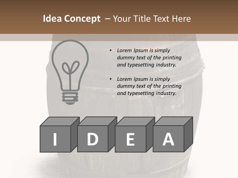 Wooden Barrel PowerPoint Template