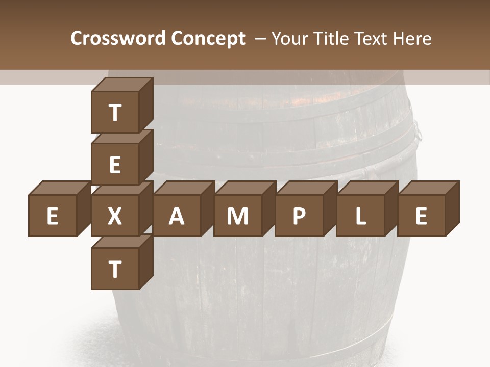 Wooden Barrel PowerPoint Template