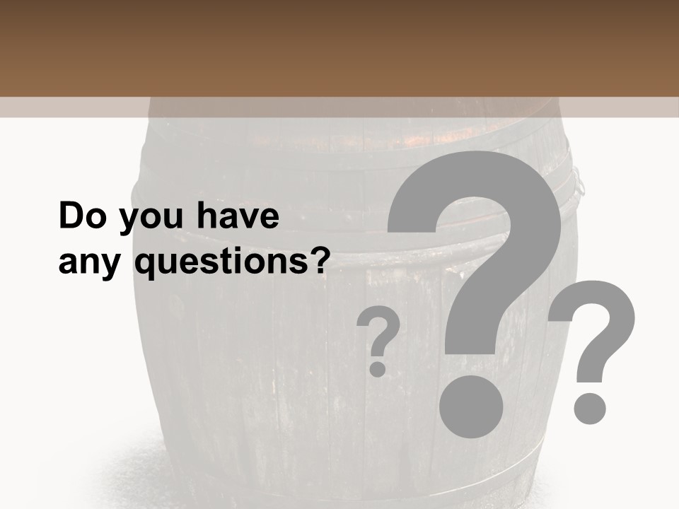 Wooden Barrel PowerPoint Template