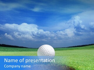 Gear Success Golfer PowerPoint Template