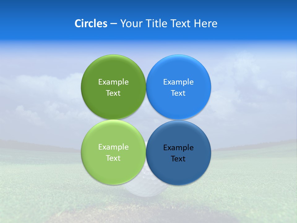 Gear Success Golfer PowerPoint Template