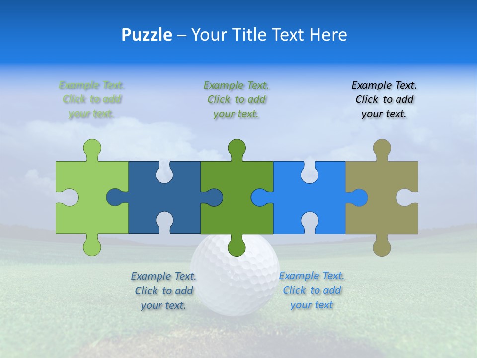 Gear Success Golfer PowerPoint Template