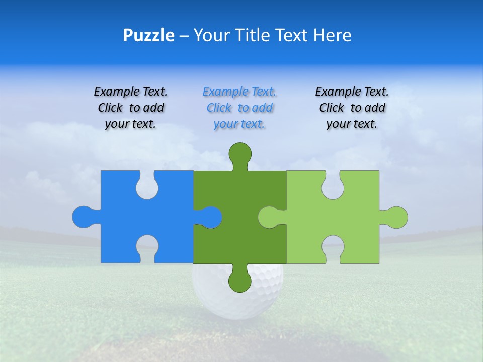 Gear Success Golfer PowerPoint Template