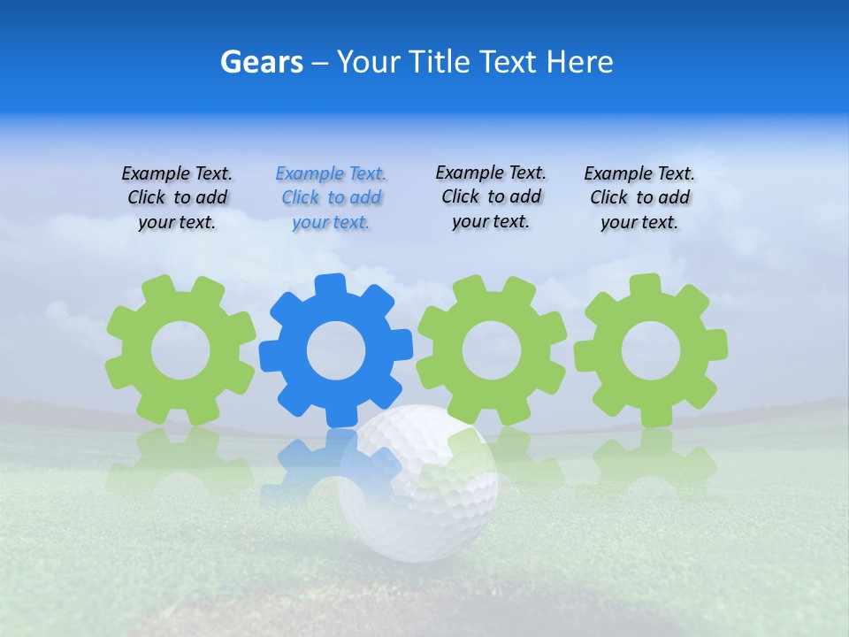 Gear Success Golfer PowerPoint Template