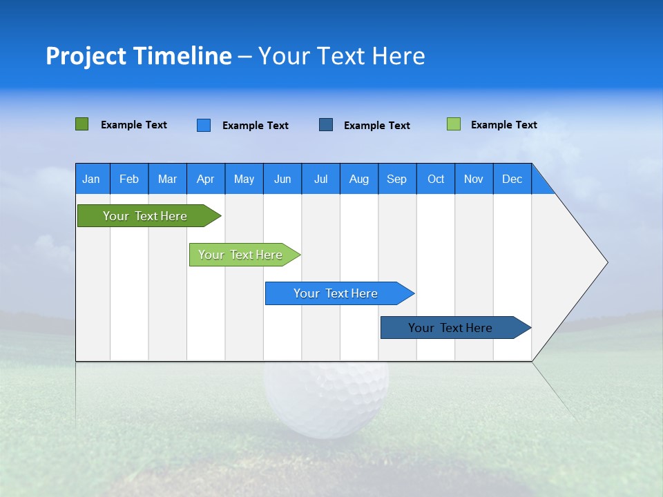 Gear Success Golfer PowerPoint Template