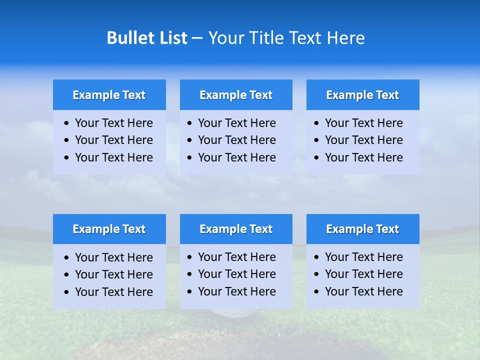 Gear Success Golfer PowerPoint Template