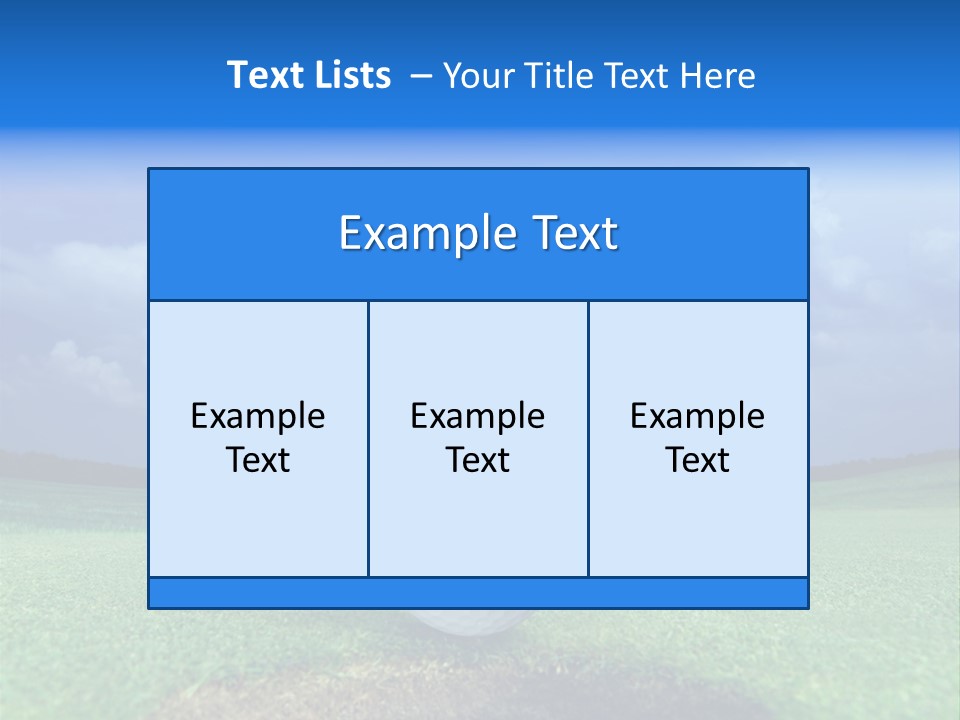 Gear Success Golfer PowerPoint Template