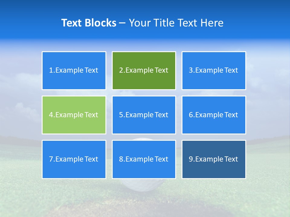 Gear Success Golfer PowerPoint Template