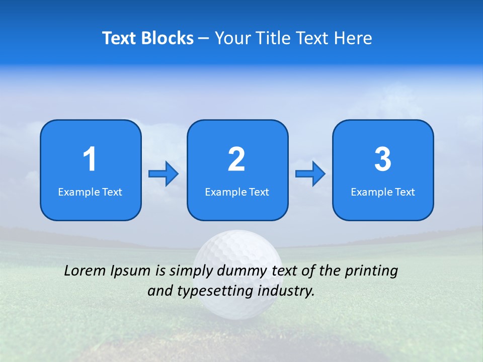 Gear Success Golfer PowerPoint Template