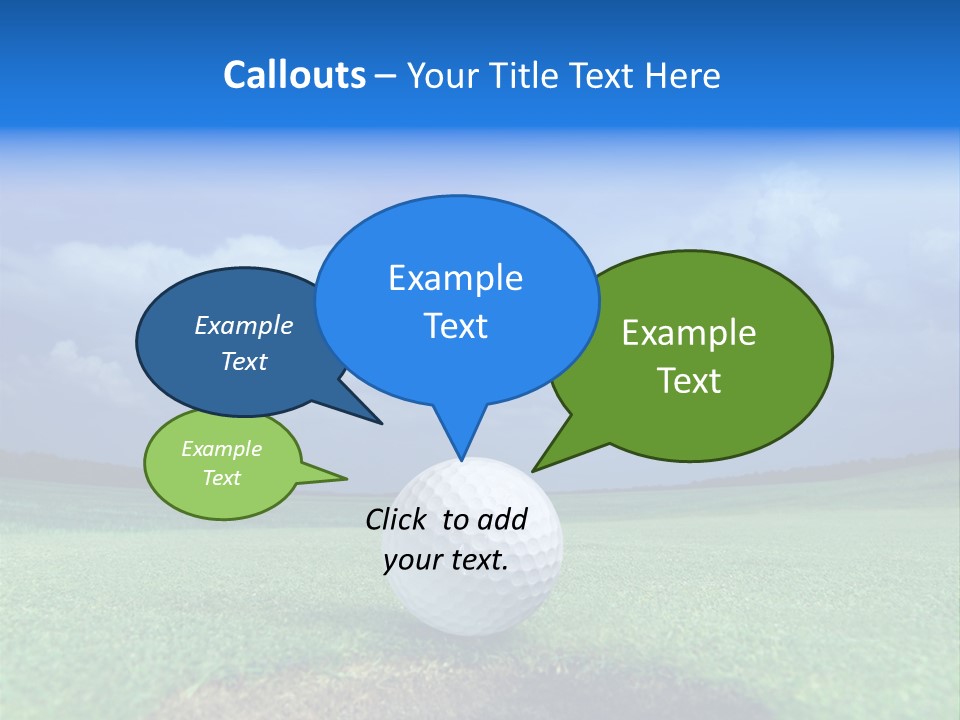 Gear Success Golfer PowerPoint Template