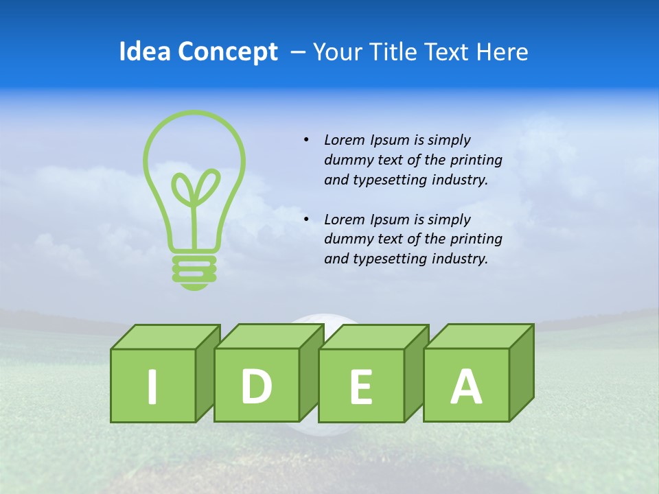 Gear Success Golfer PowerPoint Template