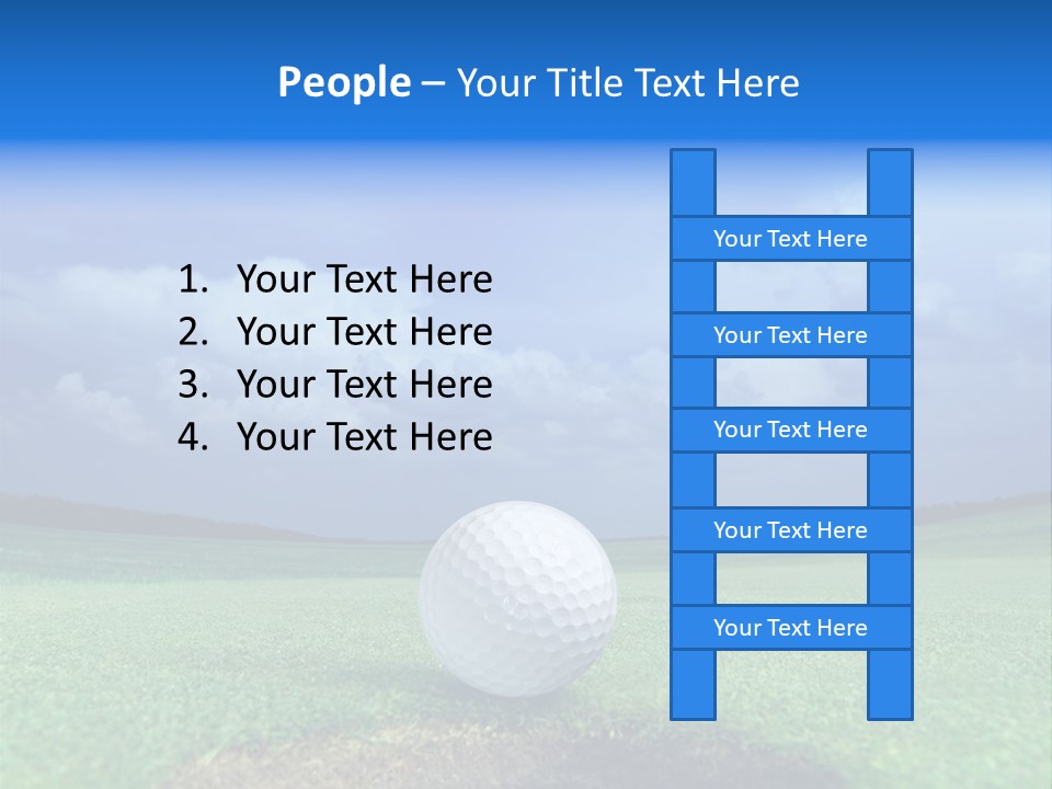 Gear Success Golfer PowerPoint Template