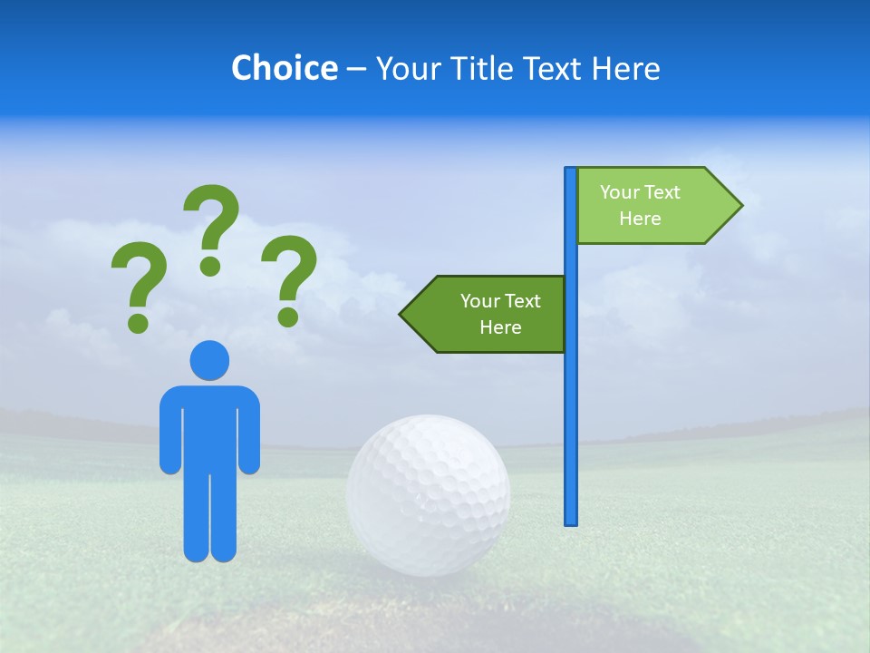 Gear Success Golfer PowerPoint Template