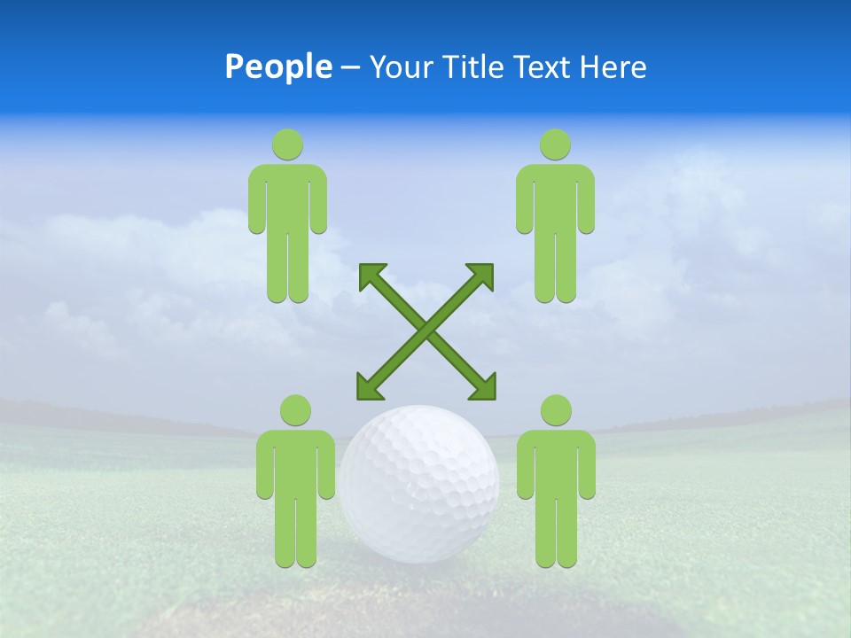 Gear Success Golfer PowerPoint Template