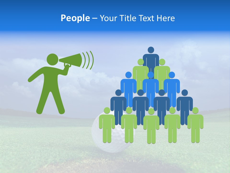 Gear Success Golfer PowerPoint Template