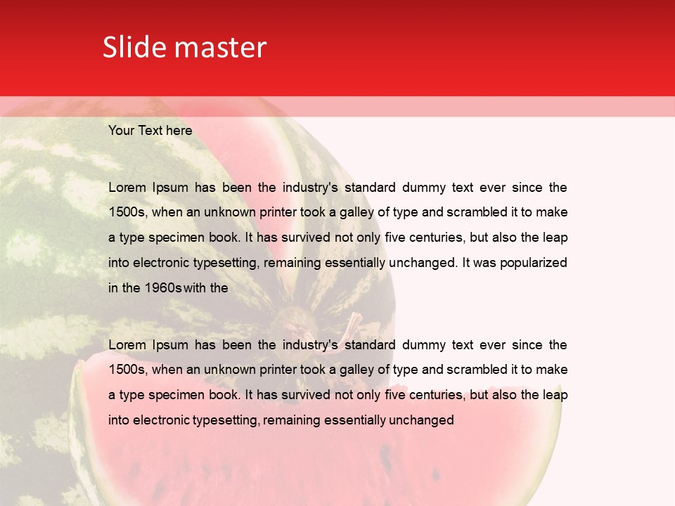 Watermelon Stock PowerPoint Template