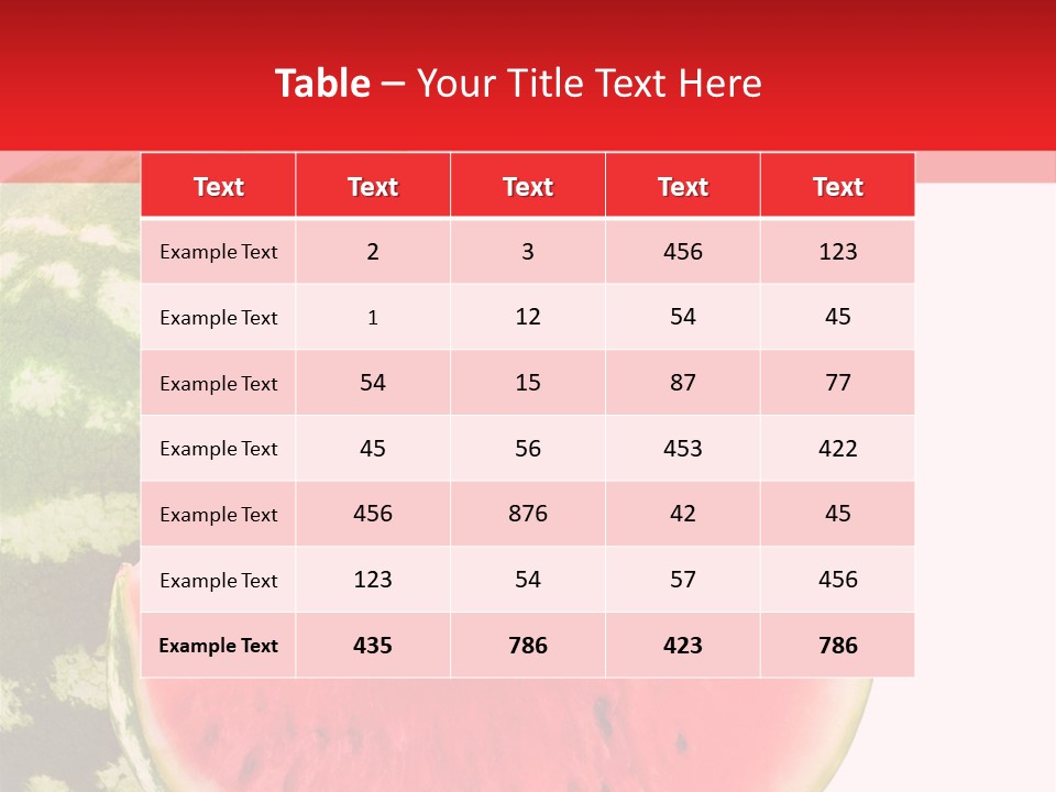 Watermelon Stock PowerPoint Template