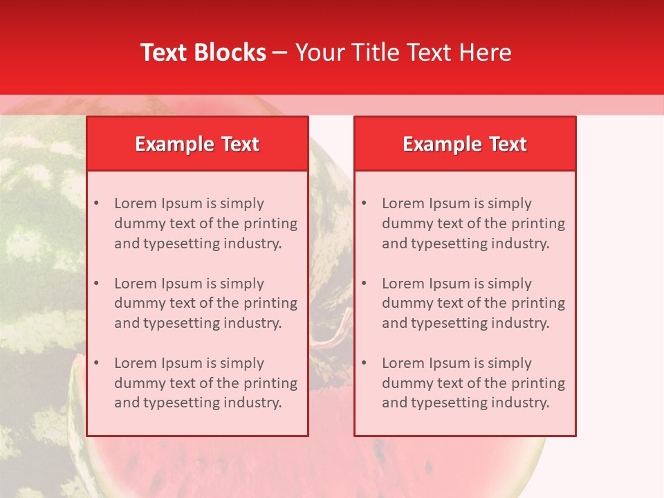 Watermelon Stock PowerPoint Template
