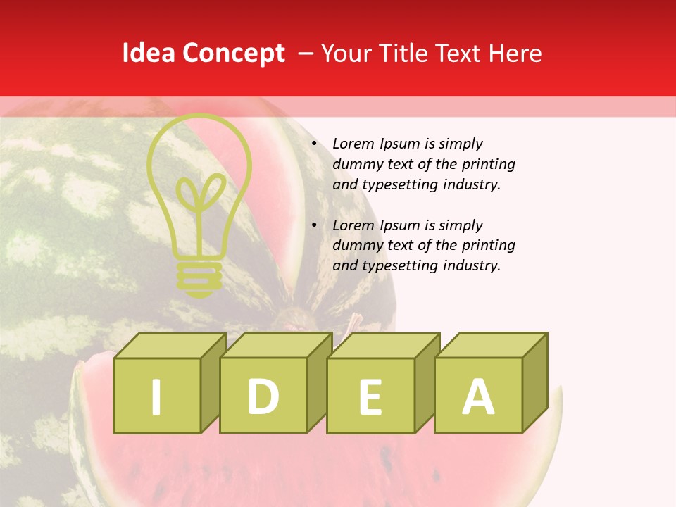 Watermelon Stock PowerPoint Template