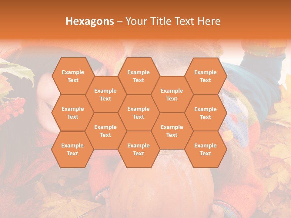 Happy Family In Autumn PowerPoint Template