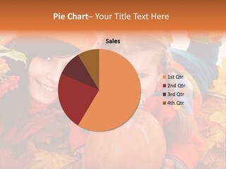 Happy Family In Autumn PowerPoint Template