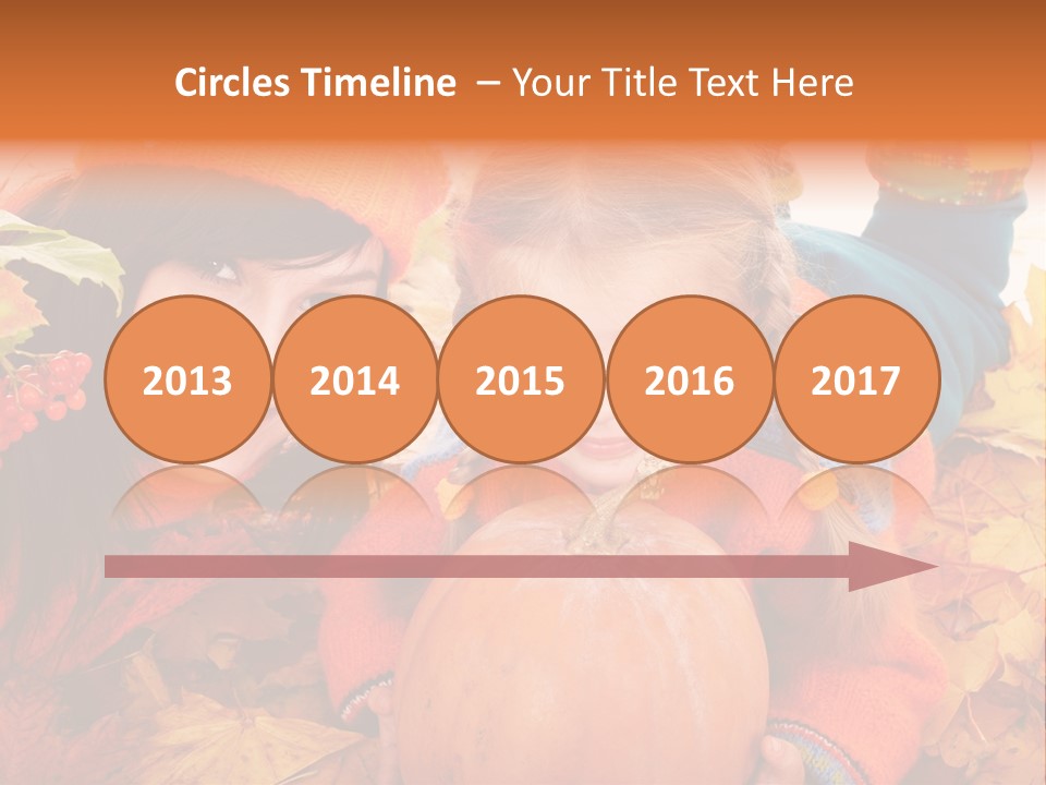 Happy Family In Autumn PowerPoint Template