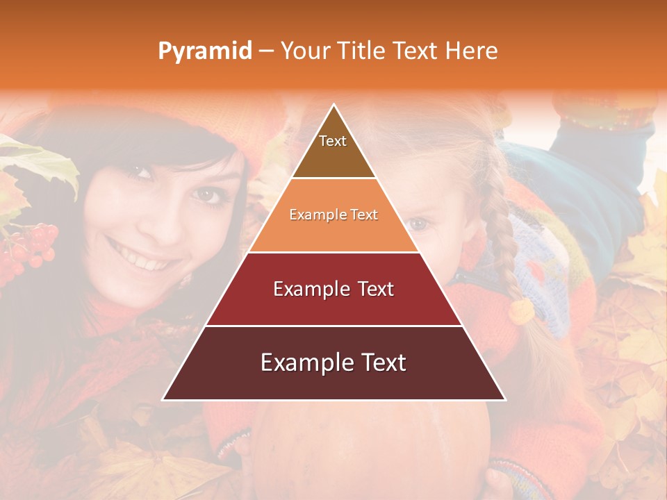 Happy Family In Autumn PowerPoint Template