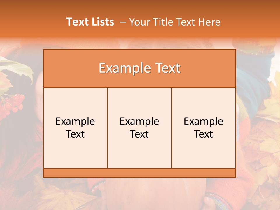 Happy Family In Autumn PowerPoint Template