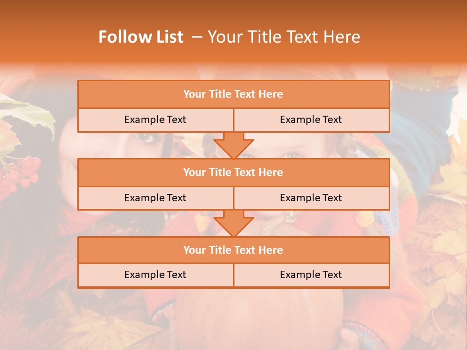 Happy Family In Autumn PowerPoint Template