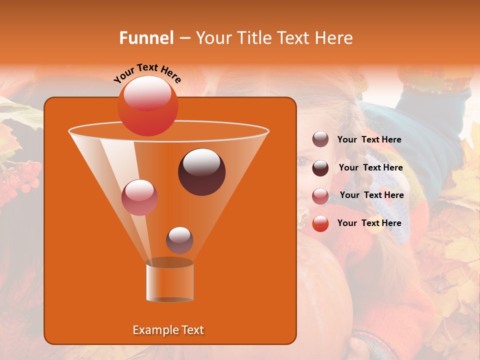 Happy Family In Autumn PowerPoint Template